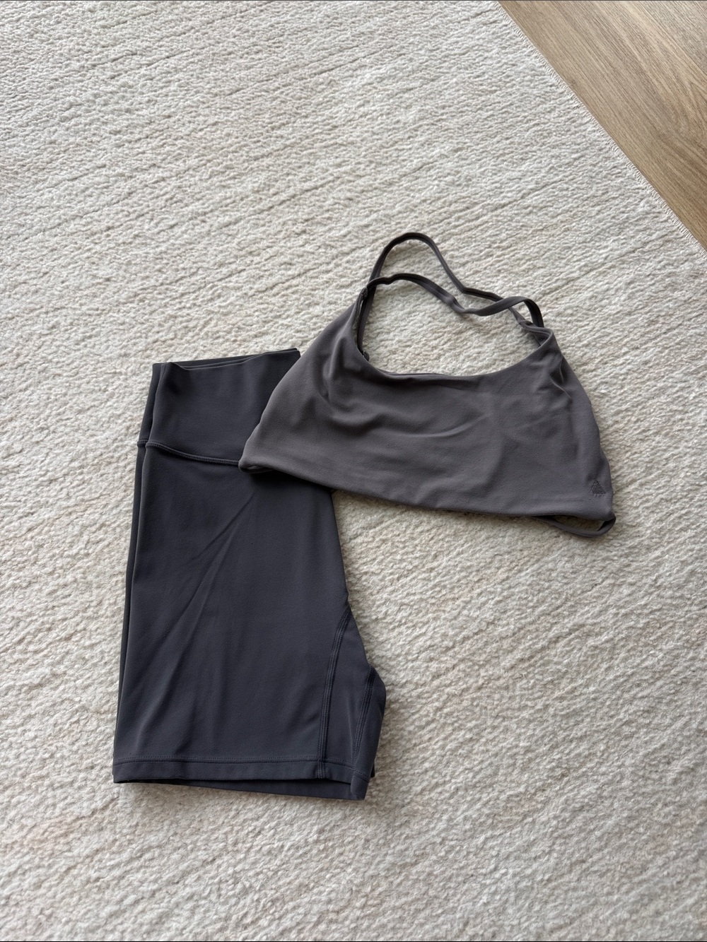 Vitality Cloud II™ Strappy Bra & Volley Short in Concrete